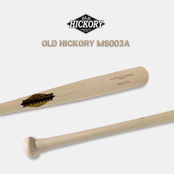 OLD HICKORY 프로선수용 커스텀 메이플 나무배트 네추럴 MS003A