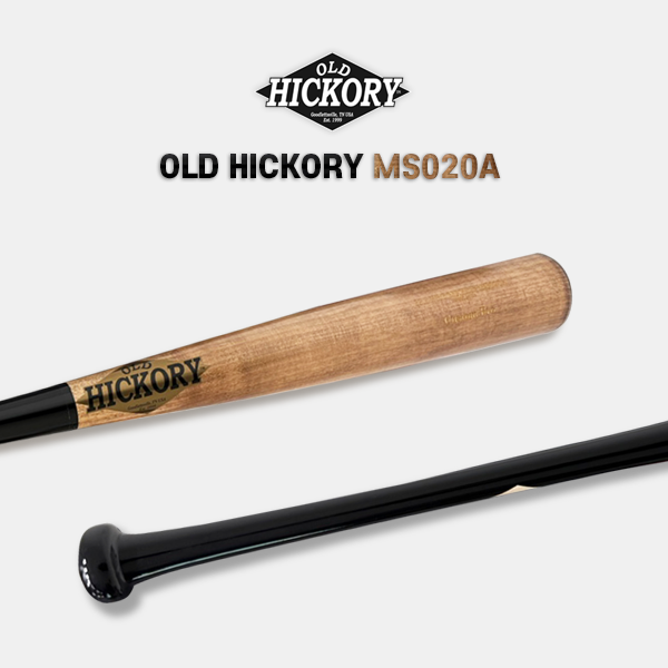 OLD HICKORY 프로선수용 커스텀 메이플 나무배트 블랙/우드 MS020A