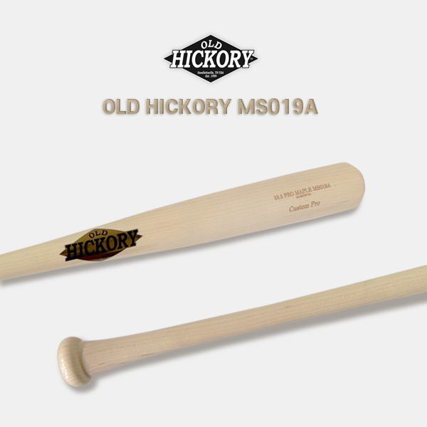 OLD HICKORY 프로선수용 커스텀 메이플 나무배트 네추럴 MS019A