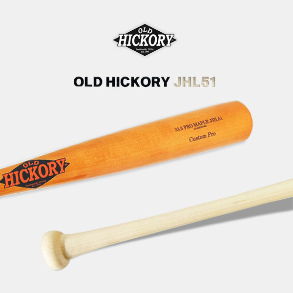 OLD HICKORY 프로선수용 커스텀 메이플 나무배트 내추럴/오렌지 JHL51