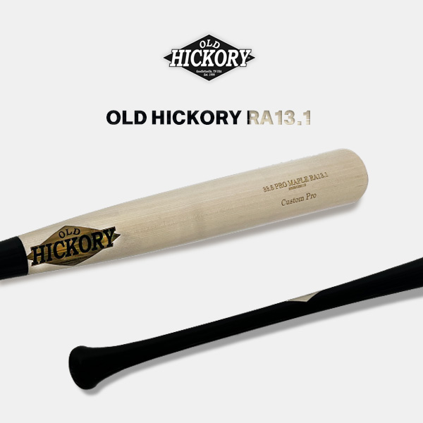 OLD HICKORY 프로선수용 커스텀 메이플 나무배트 블랙/내추럴 RA13.1