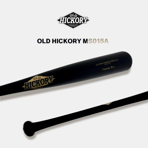 OLD HICKORY 프로선수용 커스텀 메이플 나무배트 블랙(유광) MS015A